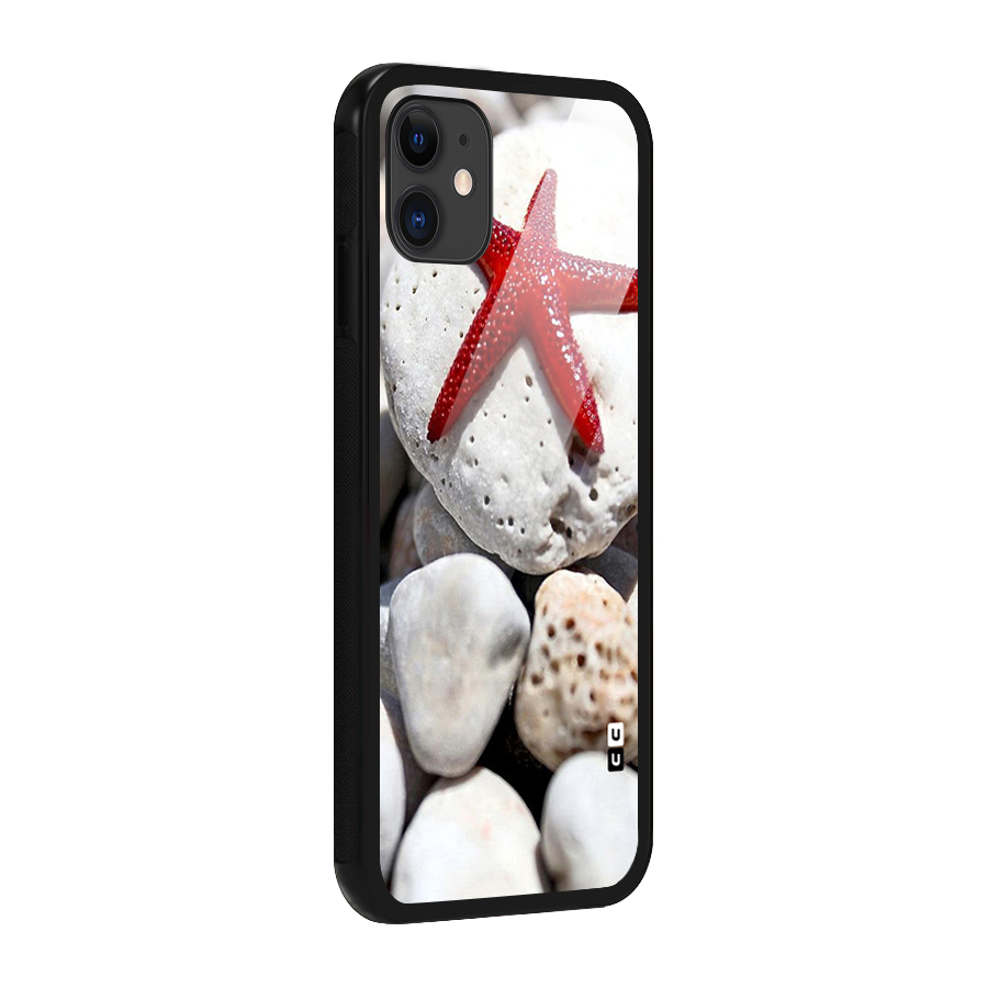 Red Star Fish Glass Back Case for iPhone 11