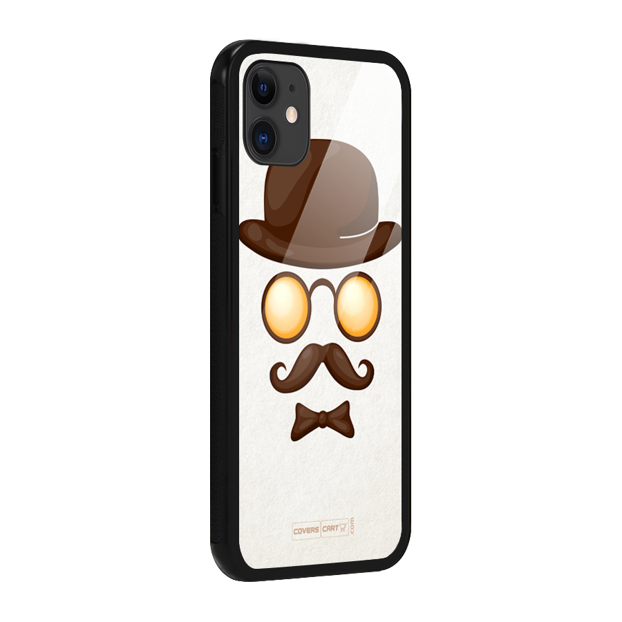 Retro Style Glass Back Case for iPhone 11