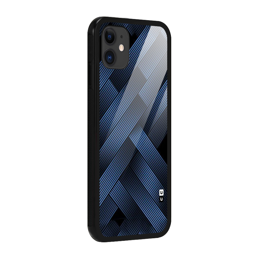 Ribbon Stripes Glass Back Case for iPhone 11