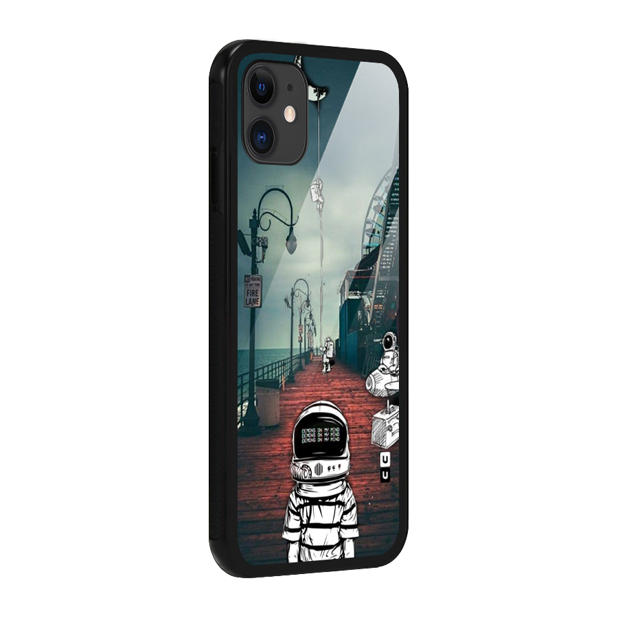 Robotic Design Glass Back Case for iPhone 11