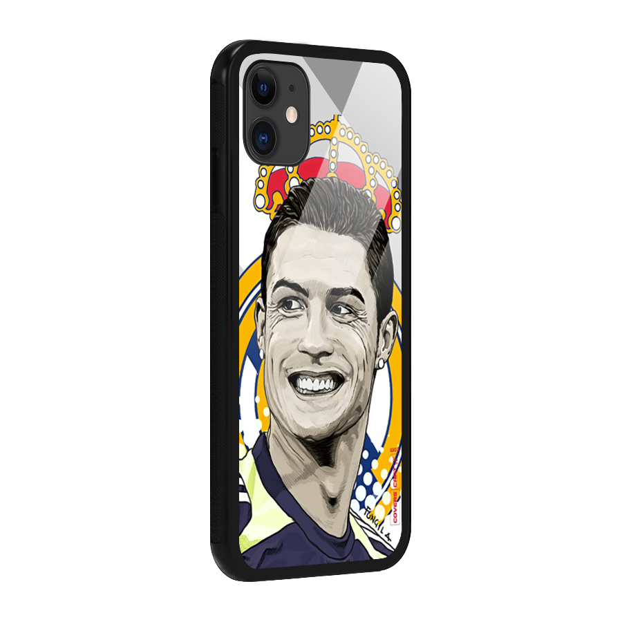Ronaldo Madrid King Glass Back Case for iPhone 11