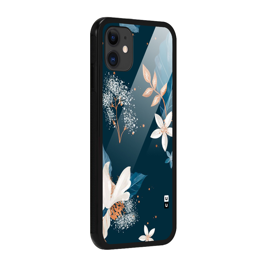 Royal Floral Glass Back Case for iPhone 11