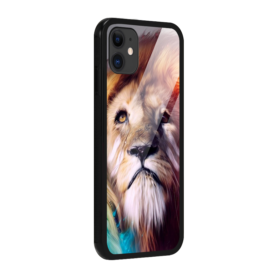Royal Lion Glass Back Case for iPhone 11