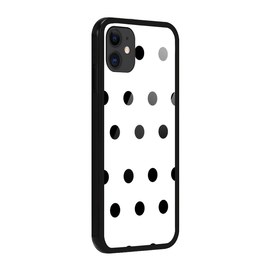 Royal Polka Dots Glass Back Case for iPhone 11