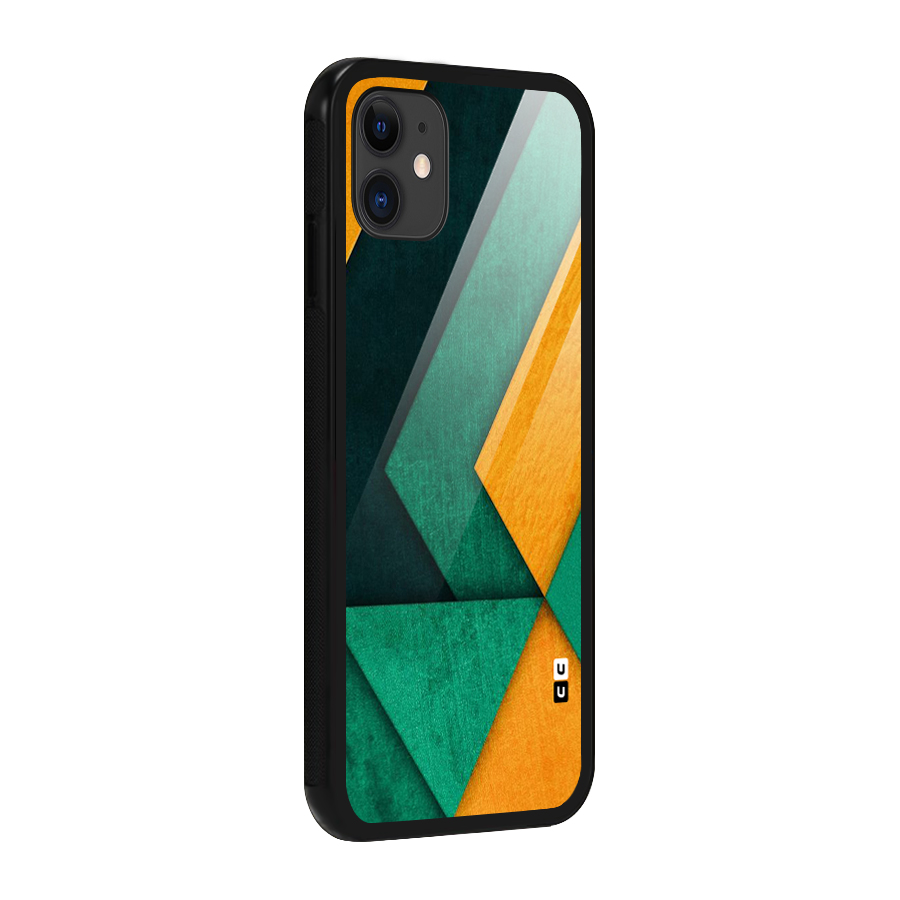Rugged Abstract Stripes Glass Back Case for iPhone 11