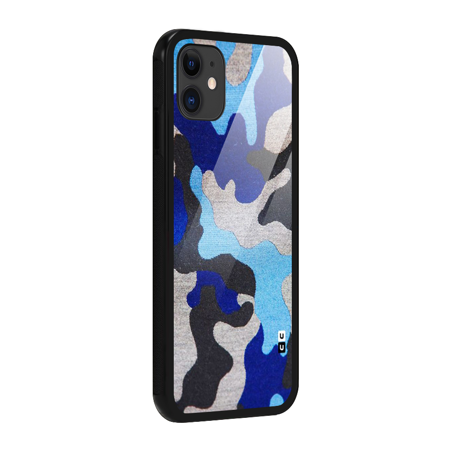 Rugged Camouflage Glass Back Case for iPhone 11