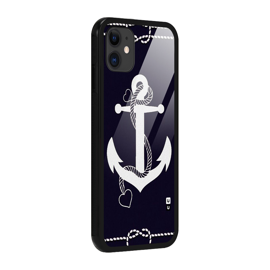 Sail Anchor Glass Back Case for iPhone 11