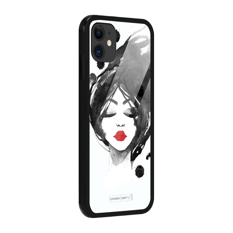 Sassy Girl Glass Back Case for iPhone 11
