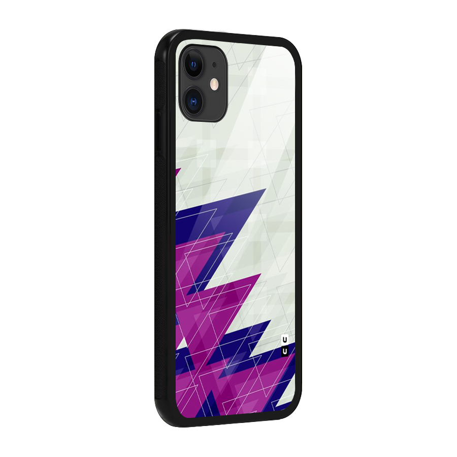 Sharp Abstract Design Glass Back Case for iPhone 11