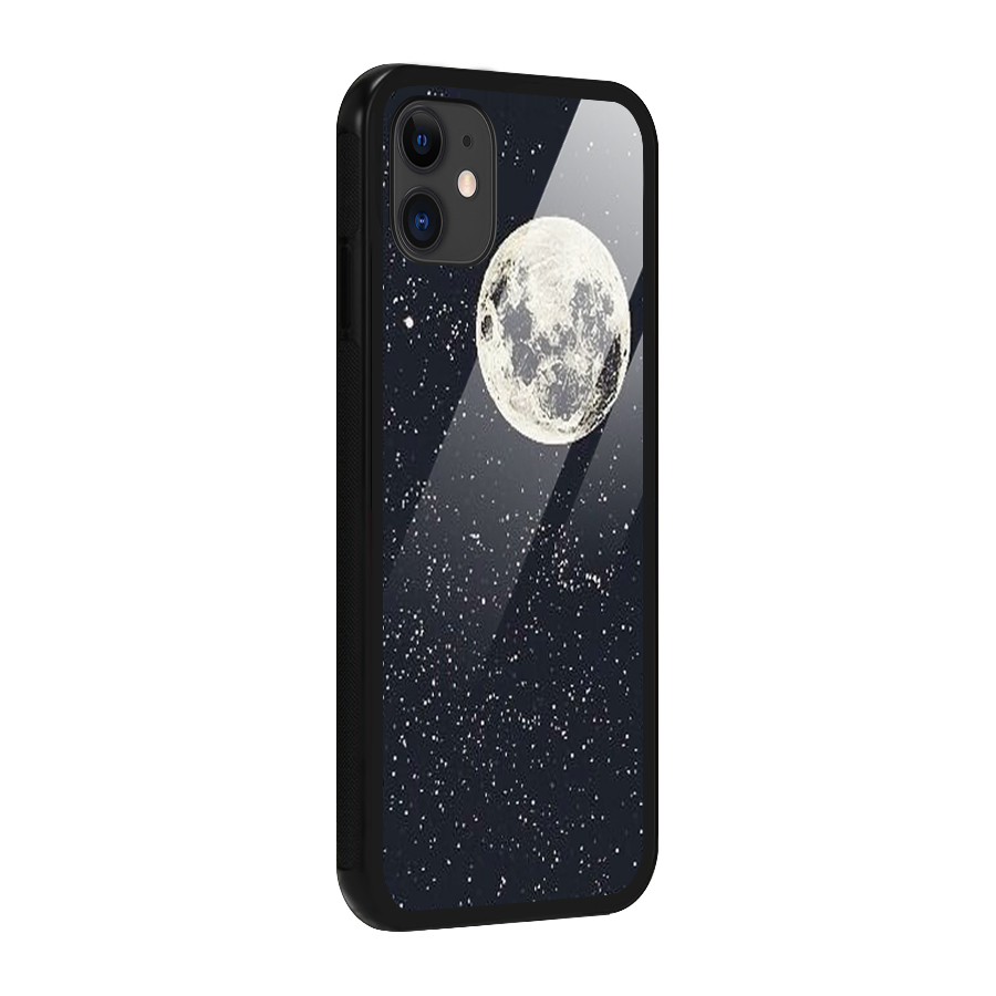 Simple Galaxy Glass Back Case for iPhone 11