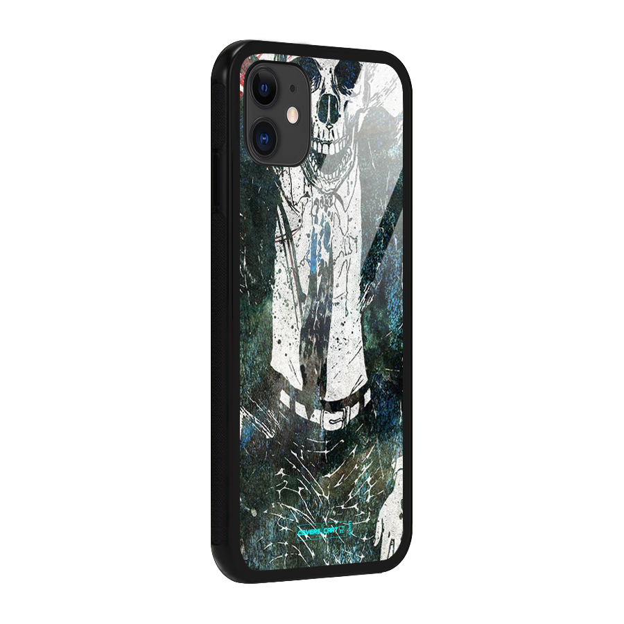 Skeleton in a Suit Glass Back Case for iPhone 11