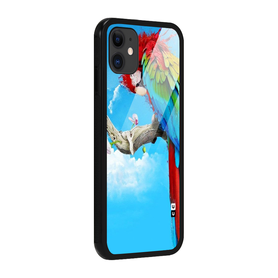 Sky Parrot Glass Back Case for iPhone 11