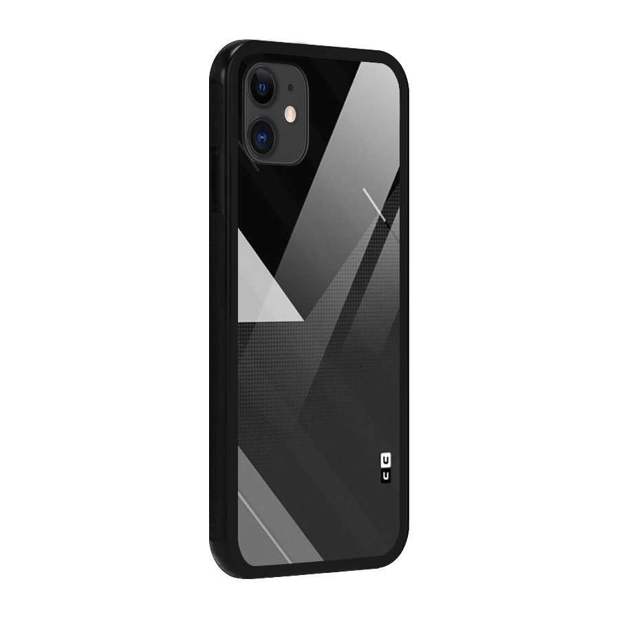Slant Grey Glass Back Case for iPhone 11