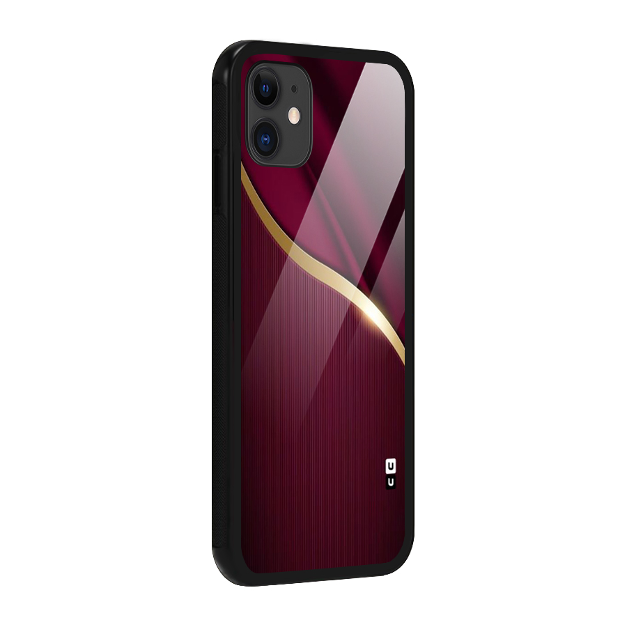 Smooth Maroon Glass Back Case for iPhone 11