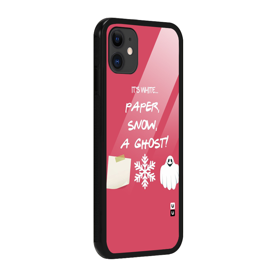 Snow Paper Glass Back Case for iPhone 11