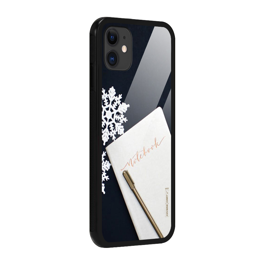 Snowflake Notebook Glass Back Case for iPhone 11