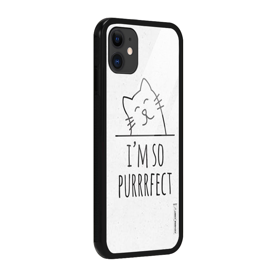 So Purrfect Glass Back Case for iPhone 11