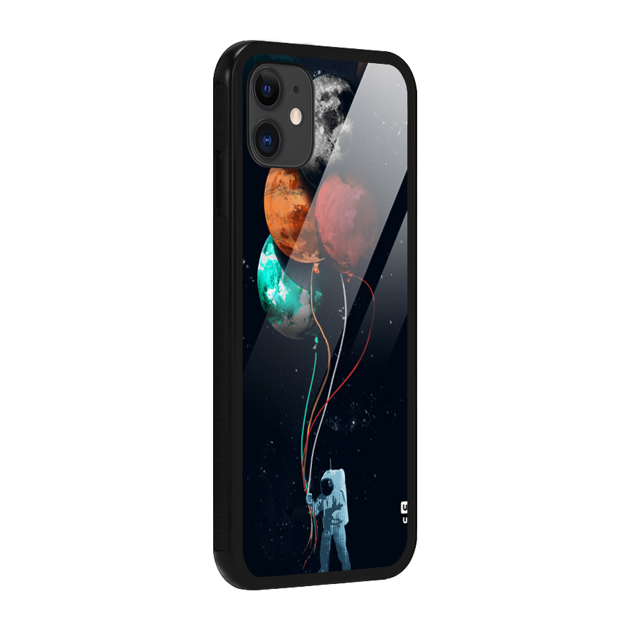 Space Balloons Glass Back Case for iPhone 11