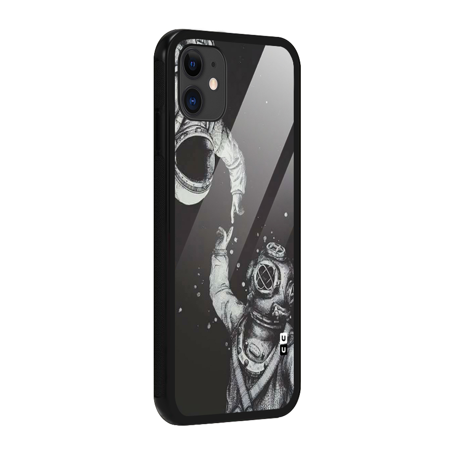 Space Meeting Glass Back Case for iPhone 11