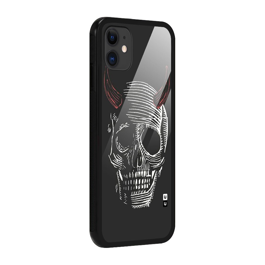 Spooky Face Glass Back Case for iPhone 11