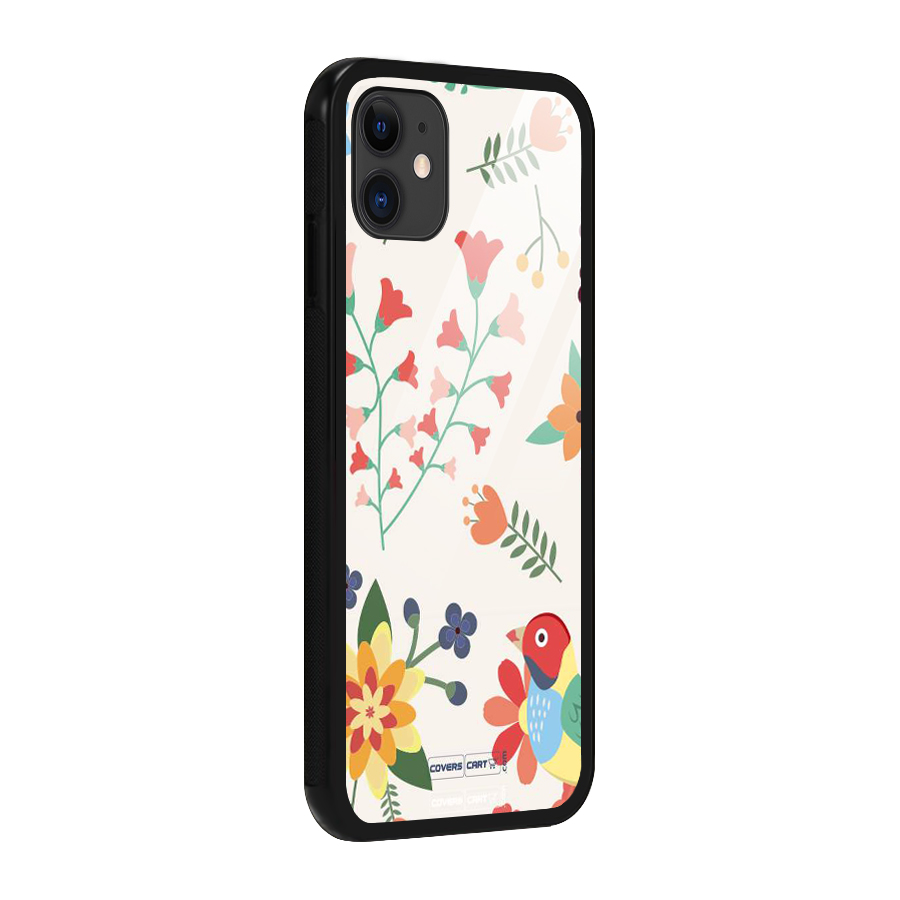 Spring Flowers Glass Back Case for iPhone 11