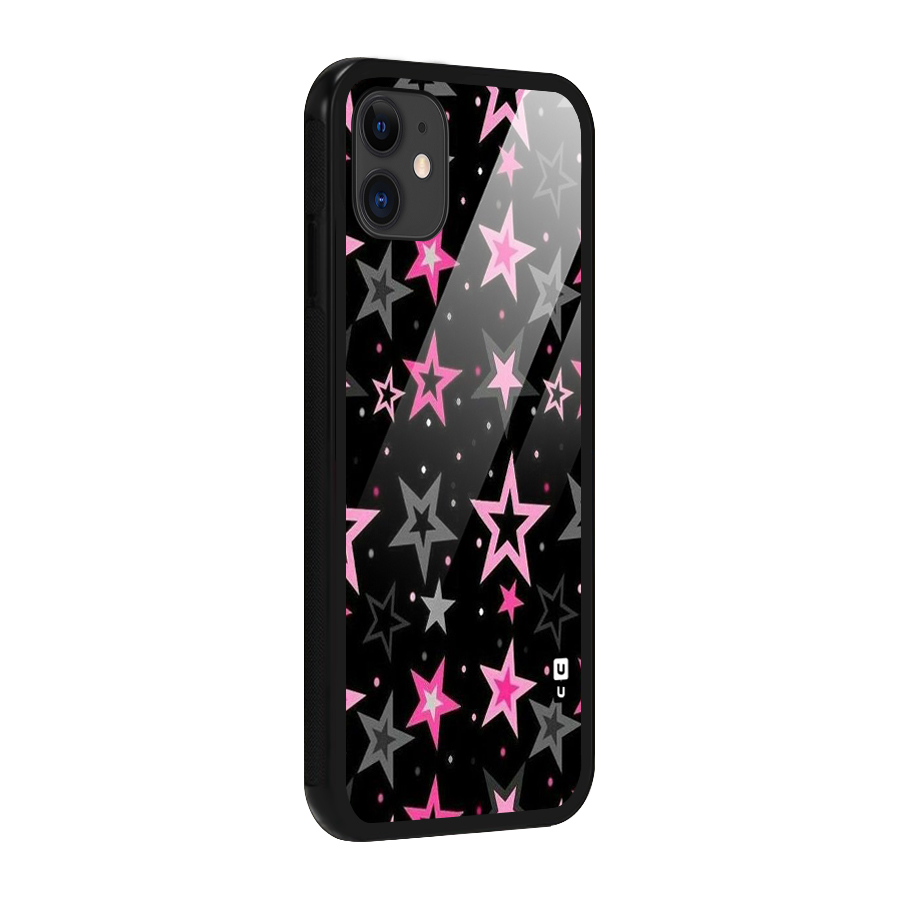 Star Outline Glass Back Case for iPhone 11
