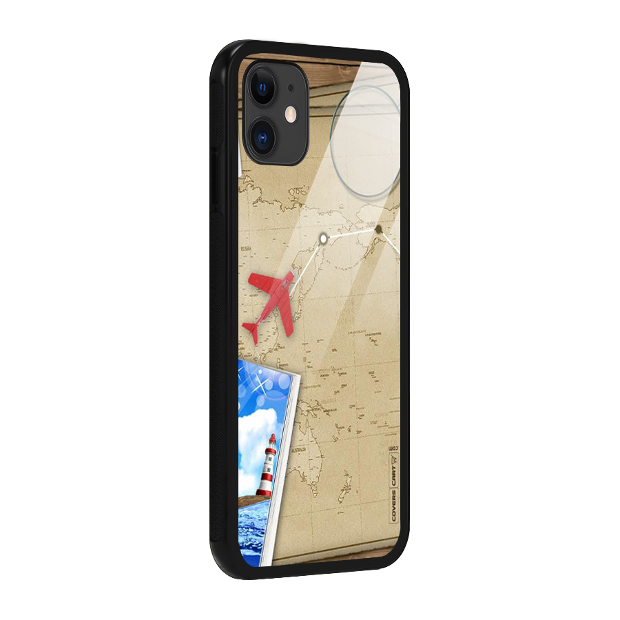 Summer Travel Glass Back Case for iPhone 11