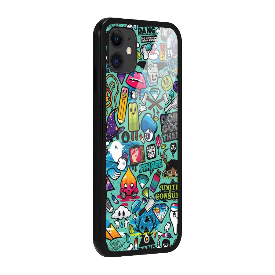 Sweet Candies Glass Back Case for iPhone 11