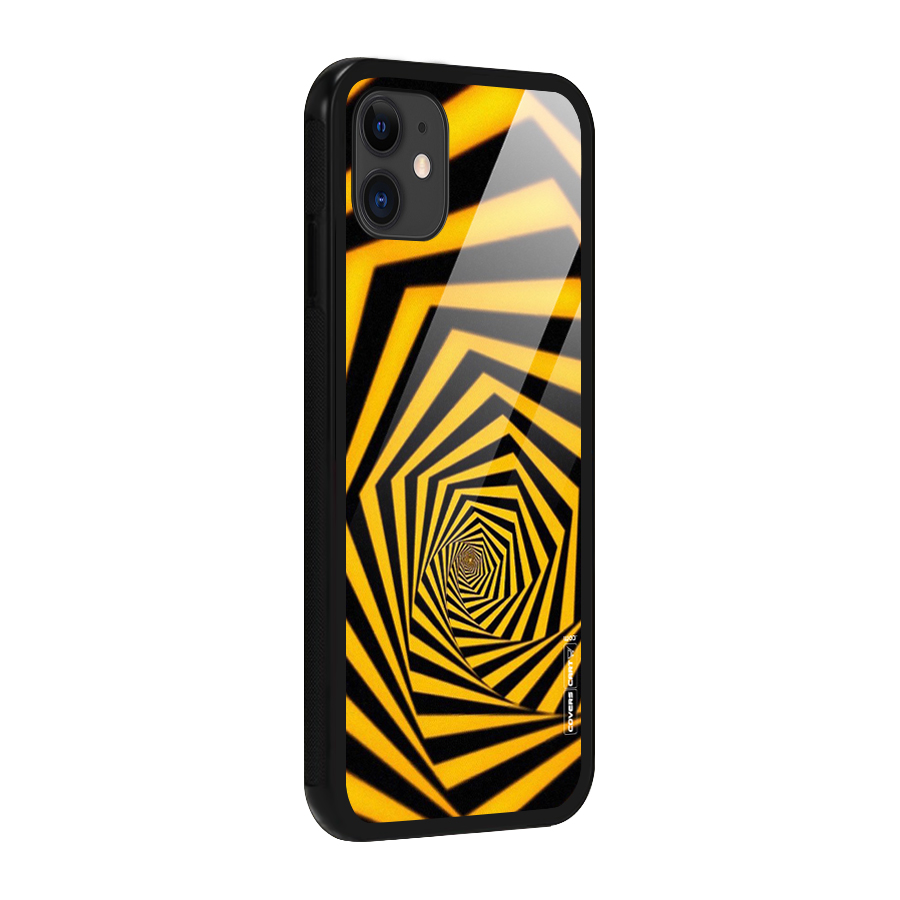 Taxi Pattern Glass Back Case for iPhone 11