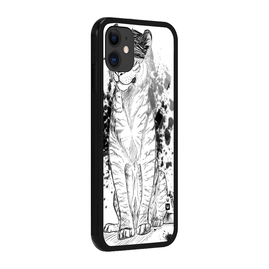 Tiger Wink Glass Back Case for iPhone 11