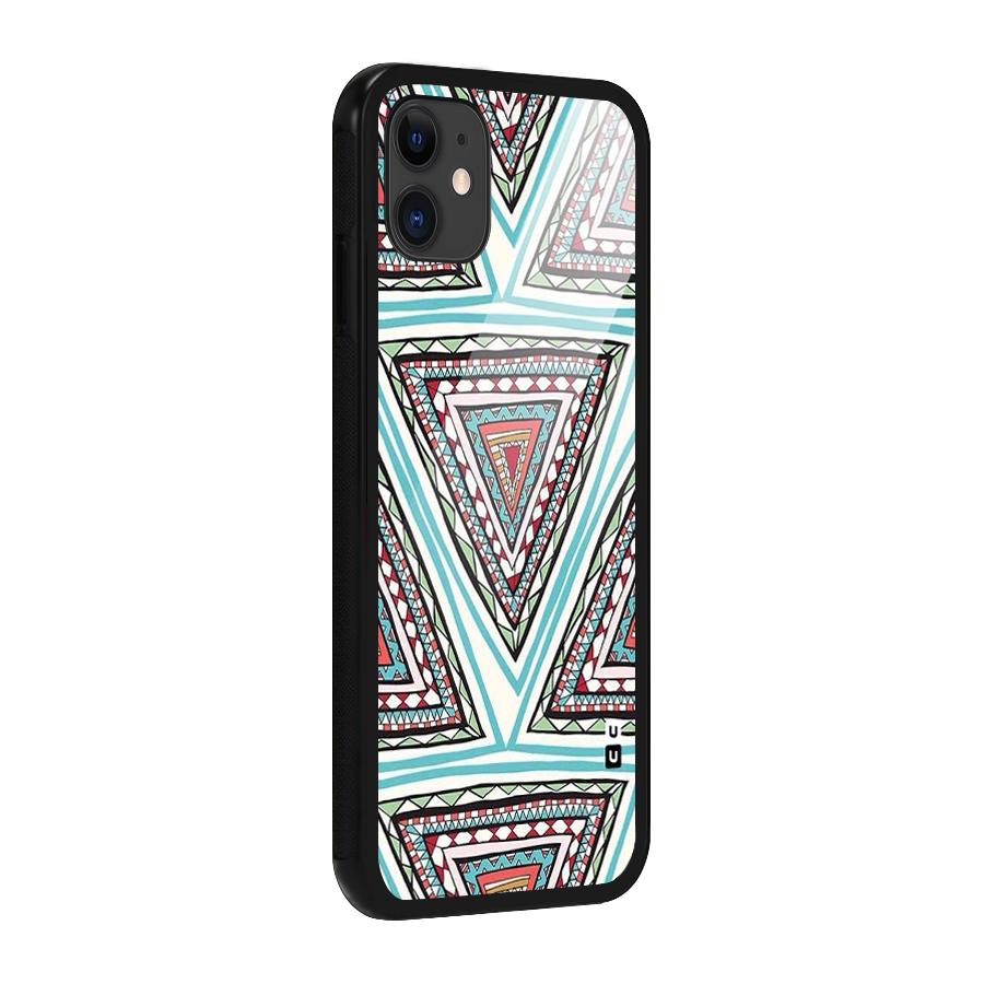 Triangle Abstract Mode Glass Back Case for iPhone 11