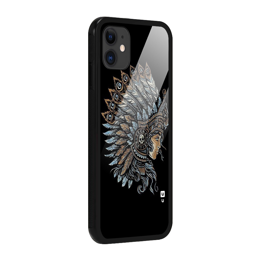 Tribal Design Glass Back Case for iPhone 11