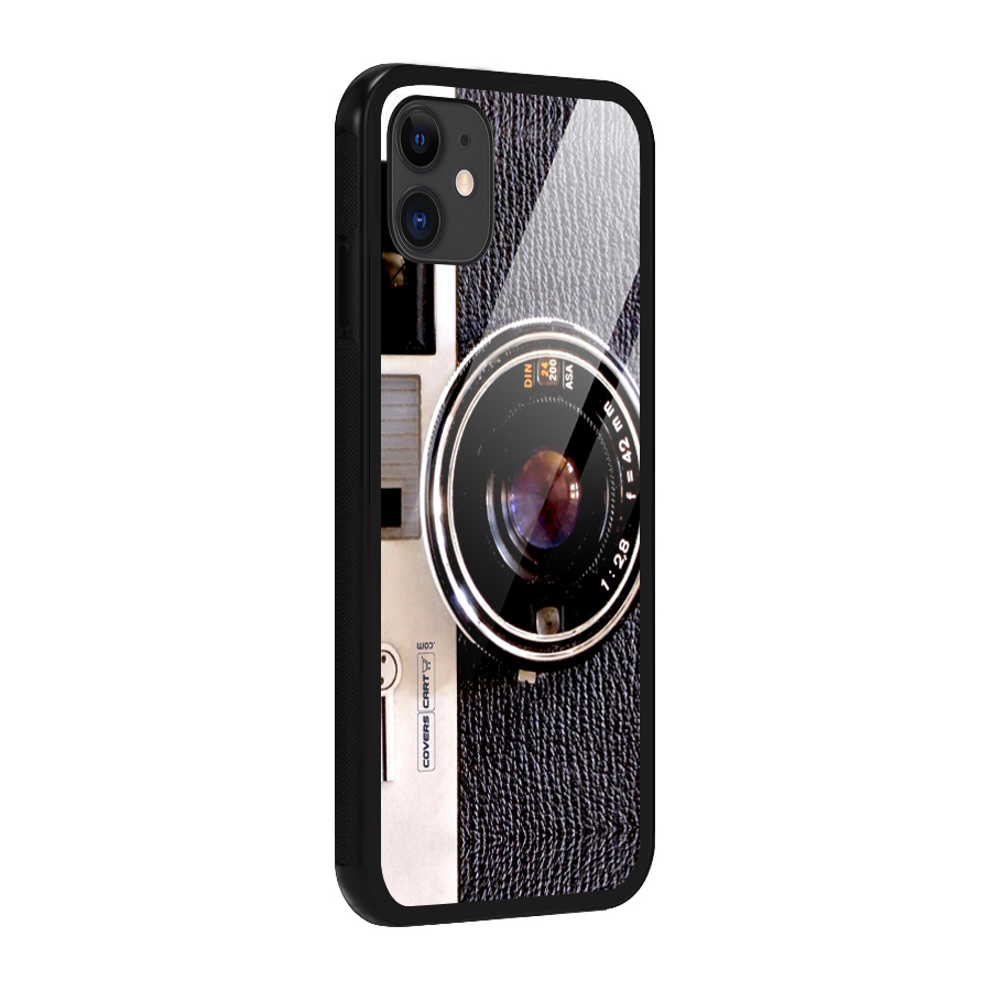 Vintage Camera Glass Back Case for iPhone 11