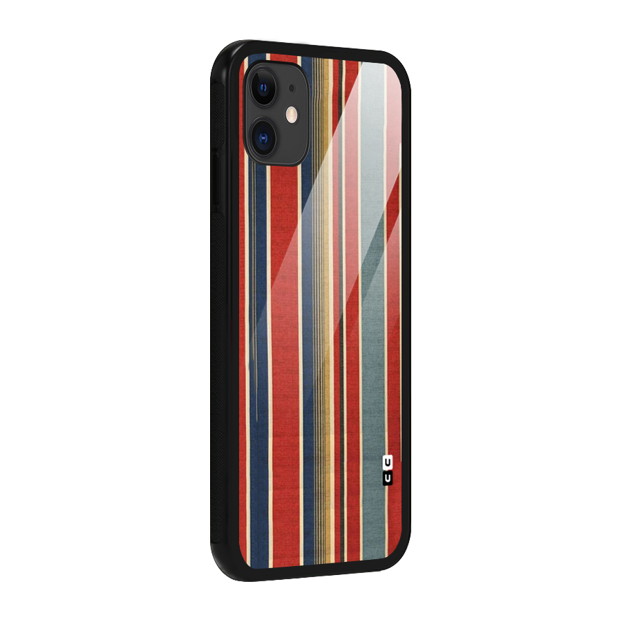 Vintage Disort Stripes Glass Back Case for iPhone 11
