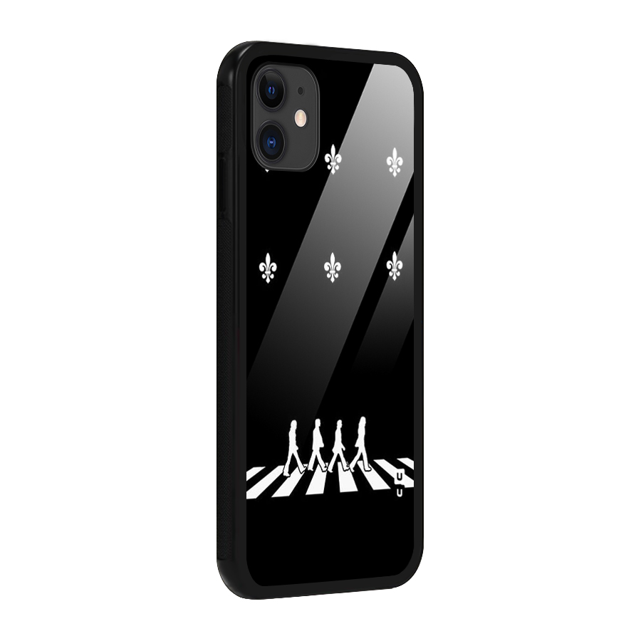 Walking Four Glass Back Case for iPhone 11