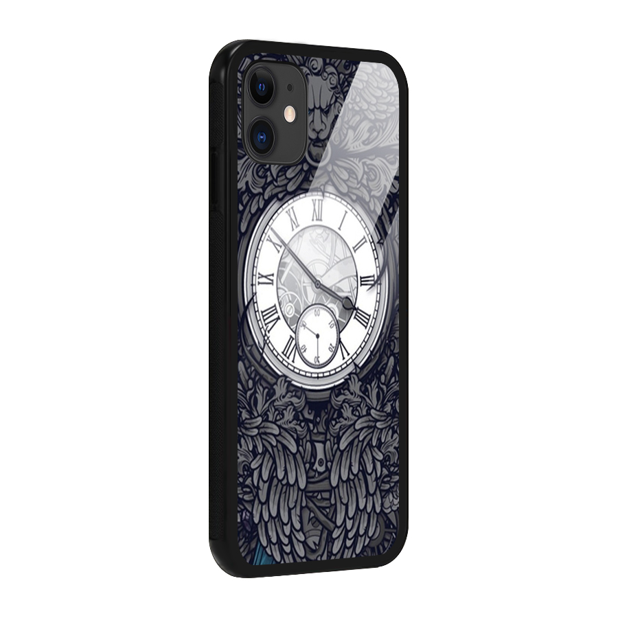 Wall Clock Glass Back Case for iPhone 11