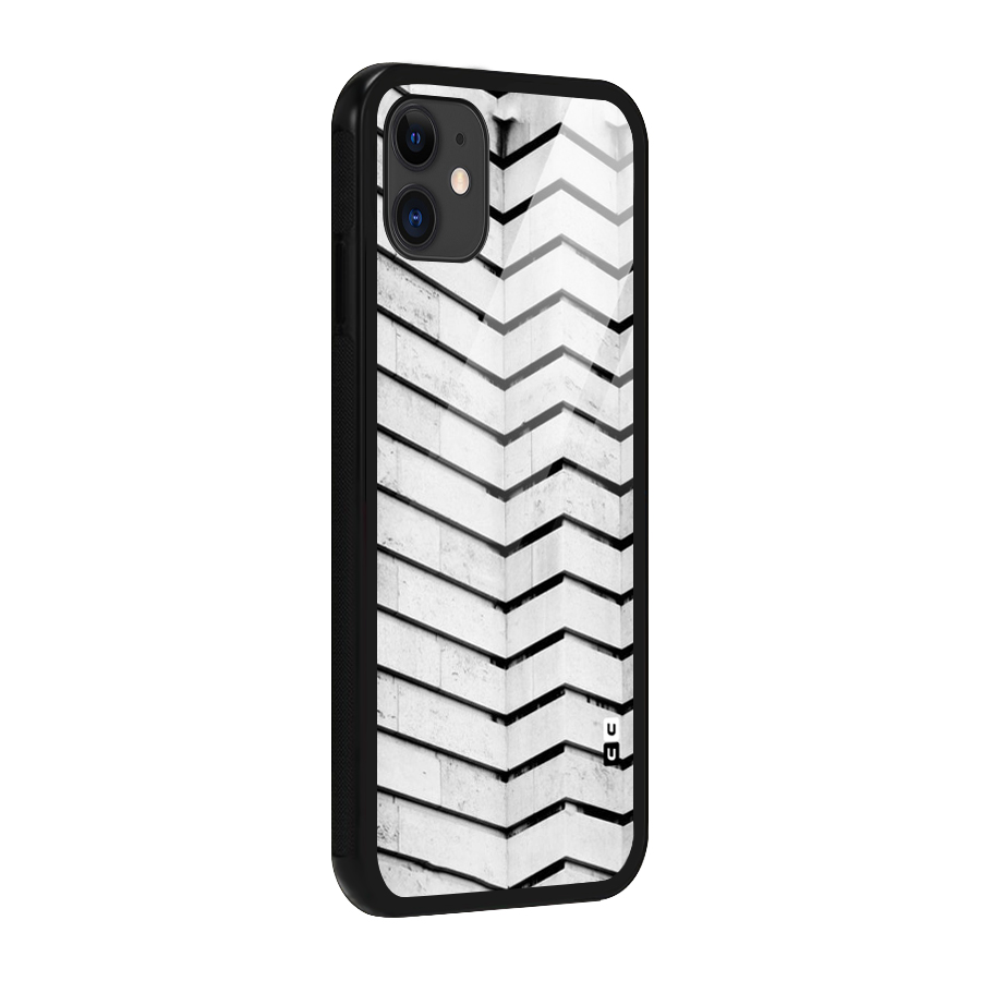 Wall Zig Zag Glass Back Case for iPhone 11