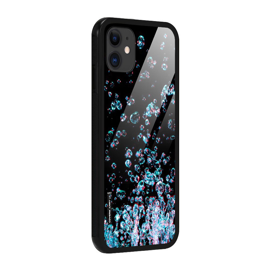 Water Droplets Glass Back Case for iPhone 11