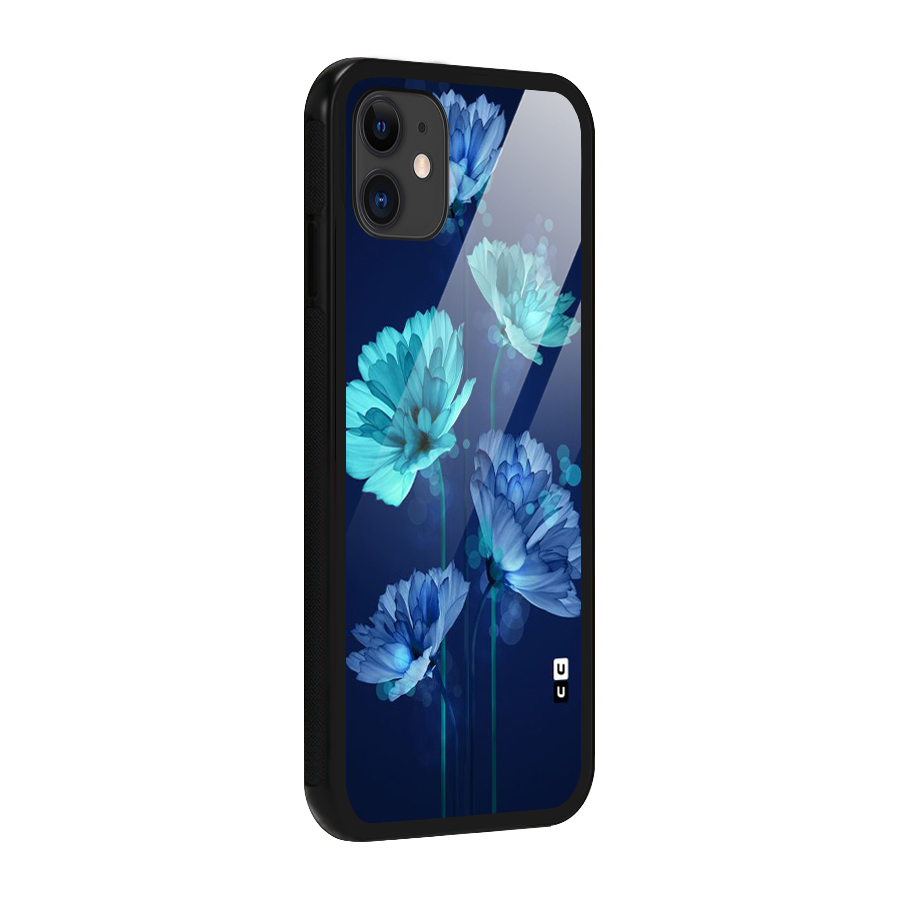 Water Flowers Glass Back Case for iPhone 11