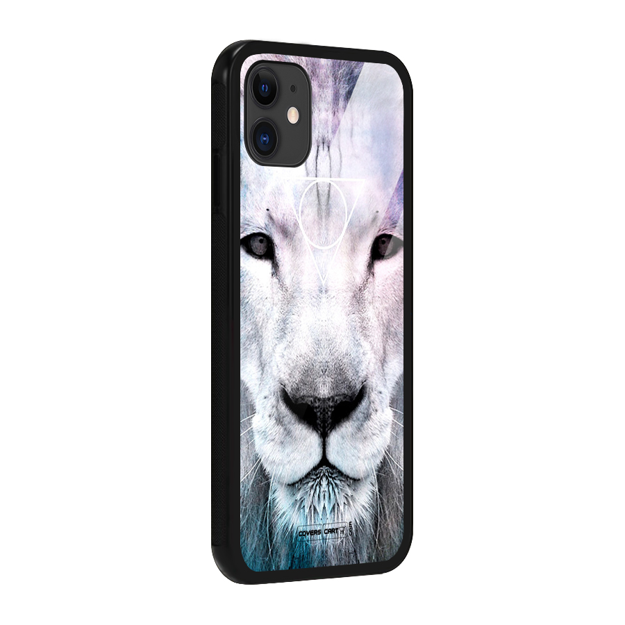 White Lion Glass Back Case for iPhone 11