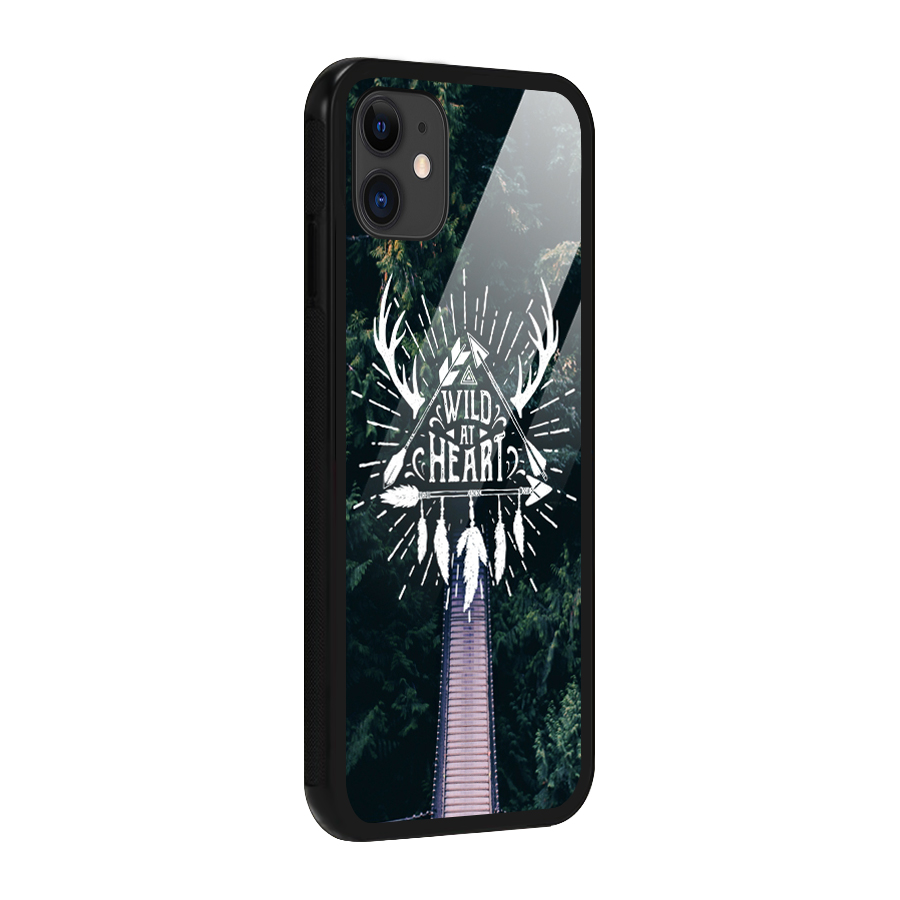 Wild Heart Glass Back Case for iPhone 11