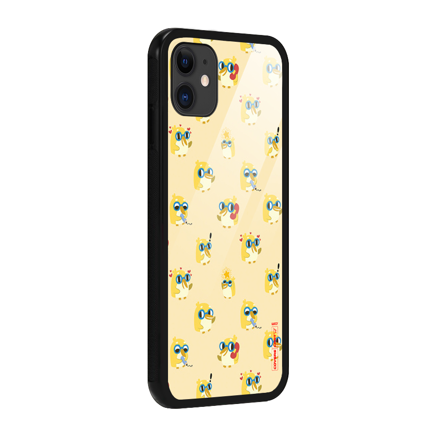 Yellow Parrot Glass Back Case for iPhone 11