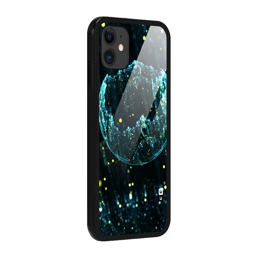 Yellow Rain Glass Back Case for iPhone 11