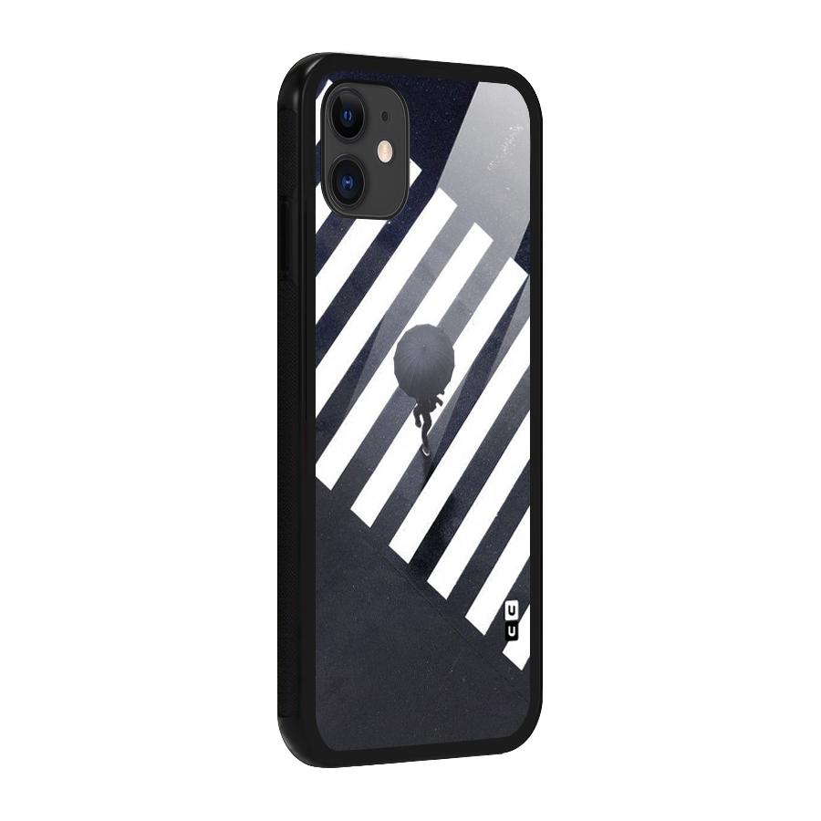 Zebra Walking Glass Back Case for iPhone 11