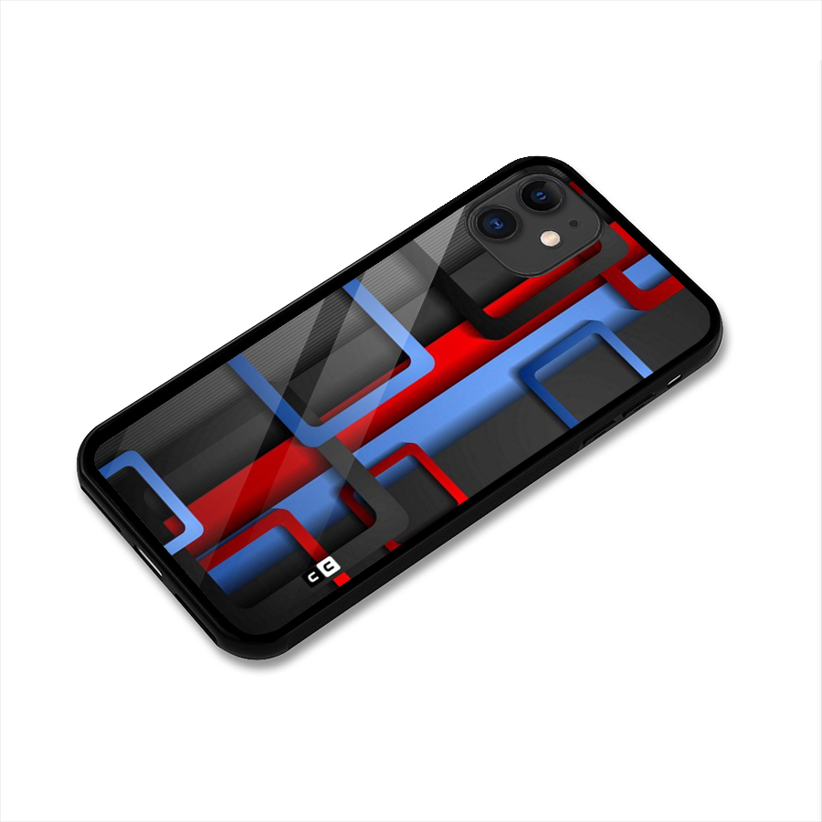 Abstract Box Glass Back Case for iPhone 11