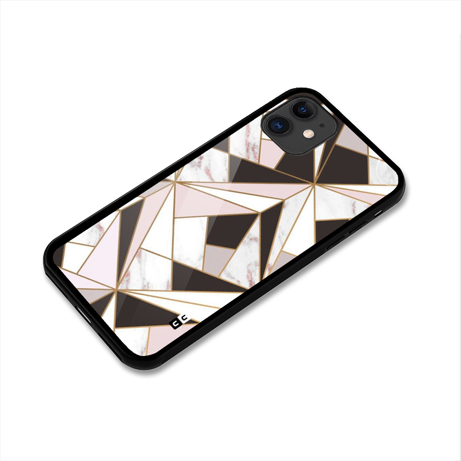 Abstract Corners Glass Back Case for iPhone 11