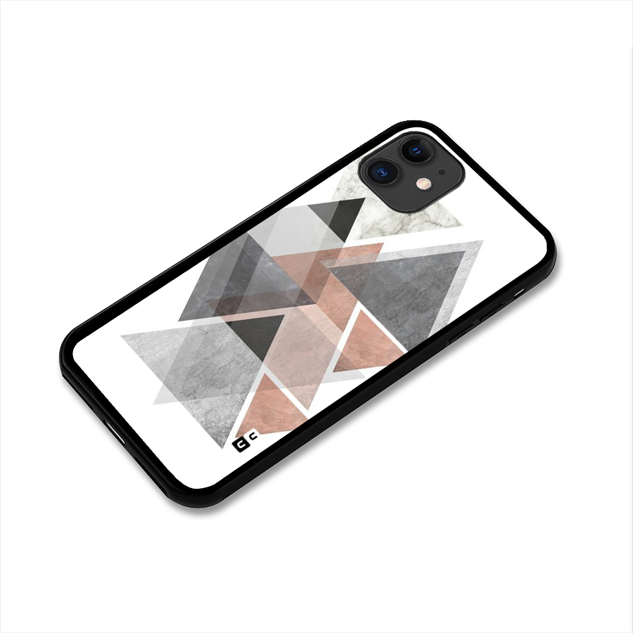 Abstract Diamond Pink Design Glass Back Case for iPhone 11