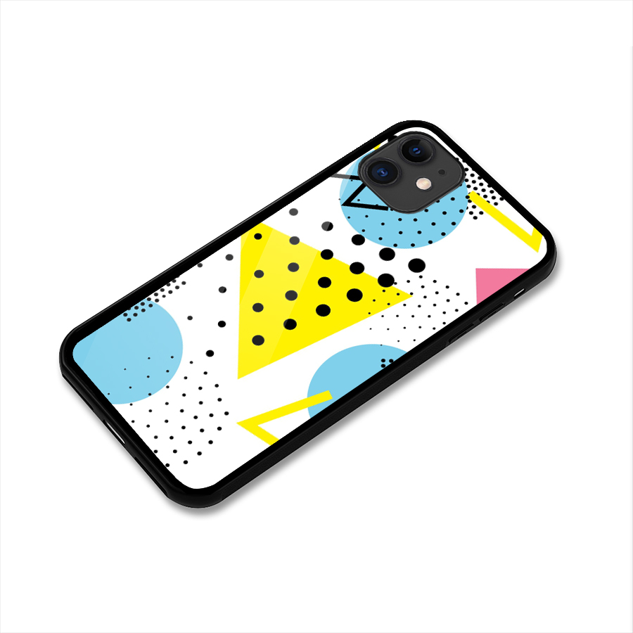 Abstract Geometry Glass Back Case for iPhone 11