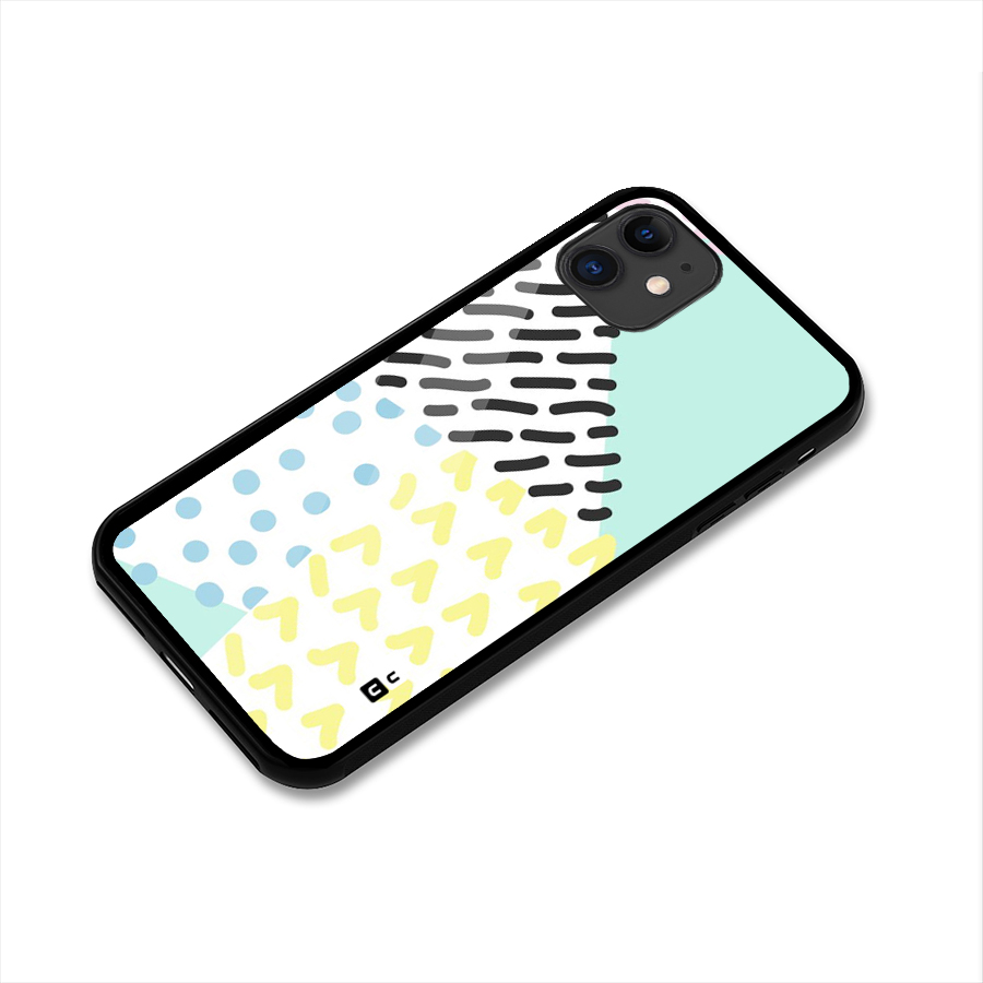 Abstract Pastel Glass Back Case for iPhone 11