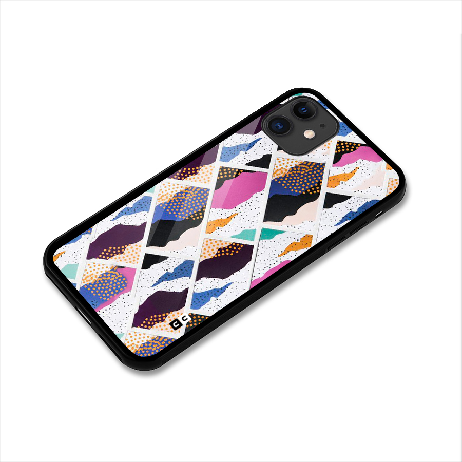 Abstract Polka Glass Back Case for iPhone 11